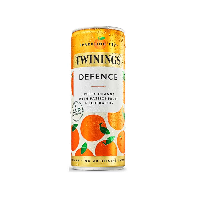 Twinings Defence Orange Sparkling Tea - Can - 12x250ml