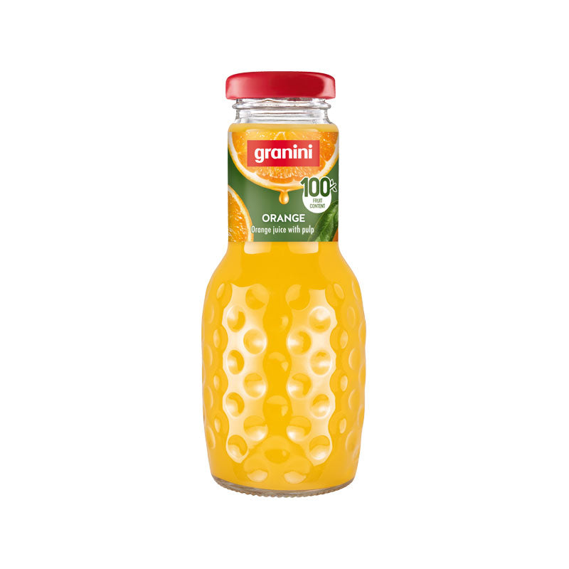 Granini Orange With Pulp Juice Glass Bottle 12 x 250ml