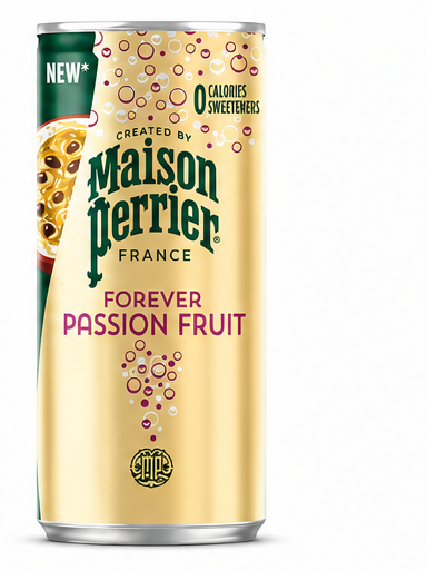 Maison Perrier Forever Passion Fruit Sparkling Water Can 24x330ml