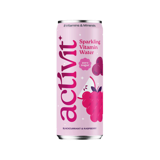 Acti-Vit Sparkling Vitamin Water Blackcurrant Apple & Raspberry Aluminium Can 12x330ml