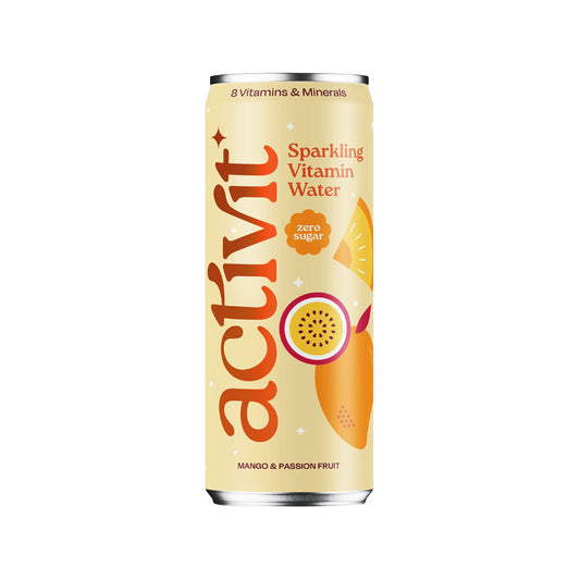 Acti-Vit Sparkling Vitamin Water  Mango & Passion Fruit Aluminium Can 12x330ml