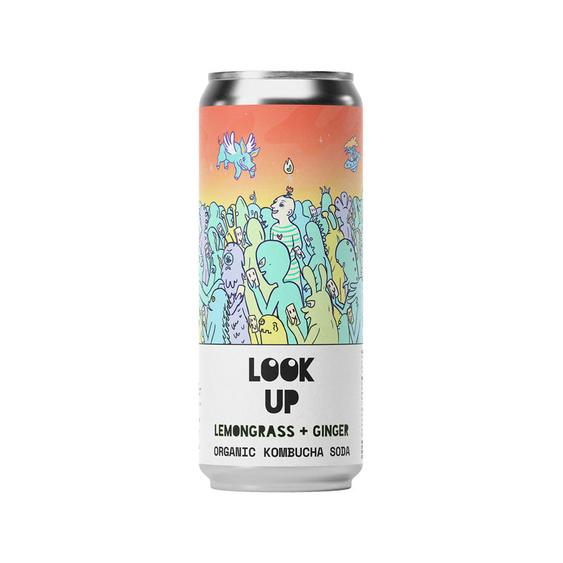 Counter Culture - Lemongrass + Ginger Organic Kombucha Soda - 12x330ml - Can