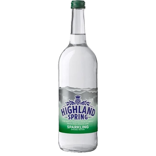 Highland Spring Sparkling Water Glass Bottle 12 x 750ml